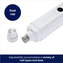 Rechargeable Cordless Cat & Dog 3-Speed Nail Grinder, White -Pet Dog Supplies Shop 729774 PT2. AC SS1800 V1687894786