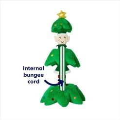 Frisco Holiday Elf In A Tree Bungee Plush Squeaky Dog Toy -Pet Dog Supplies Shop 739846 PT2. AC SS1800 V1695045362