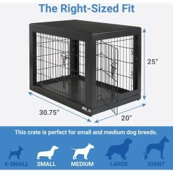 Frisco Double Door Furniture Style Dog Crate, Black & Frisco Swirl Dog Crate Mat -Pet Dog Supplies Shop 947710 PT2. AC SS1800 V1693920105
