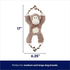 Frisco Monkey Plush With Rope Squeaky Dog Toy & Frisco Cow Plush With Inside Rope Squeaky Dog Toy -Pet Dog Supplies Shop 961998 PT2. AC SS1800 V1694784008