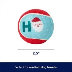 Frisco Holiday Santa's Helpers Plush Squeaky Dog Toy, 3 Count & Frisco Holiday Ho Ho Ho Fetch Squeaky Tennis Ball Dog Toy -Pet Dog Supplies Shop 986214 PT6. AC SS1800 V1698257734