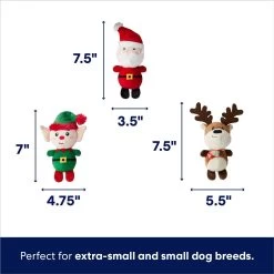 Frisco Holiday Santa's Helpers Plush Squeaky Dog Toy, 3 Count & Frisco Holiday Hot Cocoa Hide & Seek Puzzle Plush Squeaky Dog Toy -Pet Dog Supplies Shop 986230 PT2. AC SS1800 V1700690565